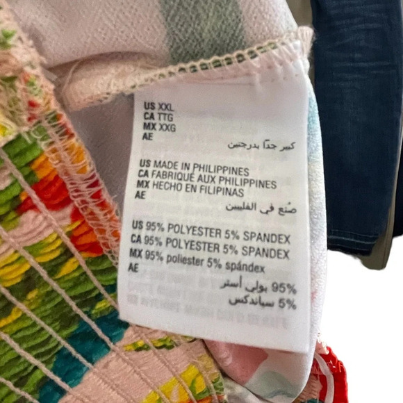 Bar III Hibiscus Jungle Floral Wide Leg Pull On Pants Women’s Size XXL Tropical - Picture 4 of 9